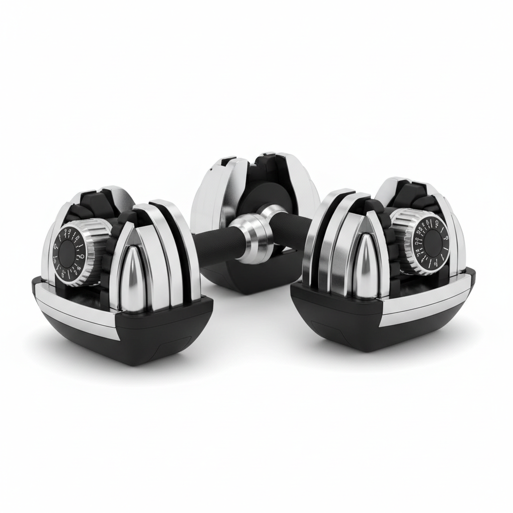 Adjustable Dumbbells Set - 2.5kg to 12.5kg Per Hand